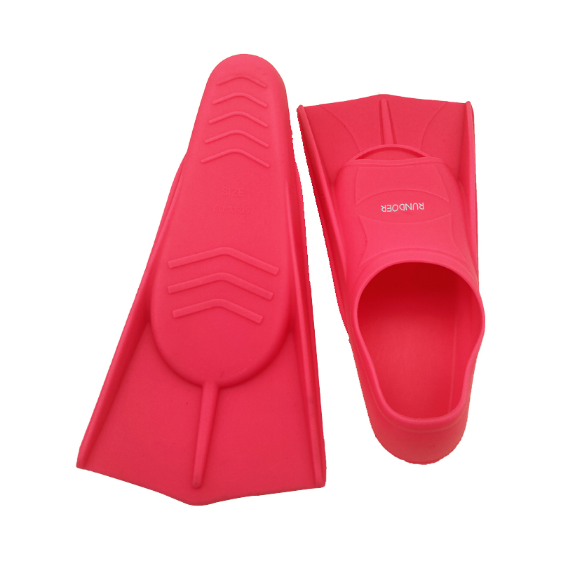 Rundoer Soft silicone wide size Adult kids swim fins surf and swimming pool training kids exercise scuba fins