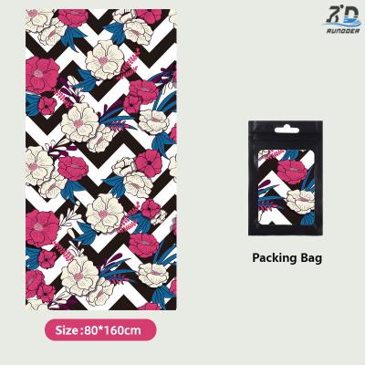Free Design Custom Quick Dry Beach Towel with Logo Custom Print Fast Shipping Summer Large Beach Towel Microfiber Wholesale